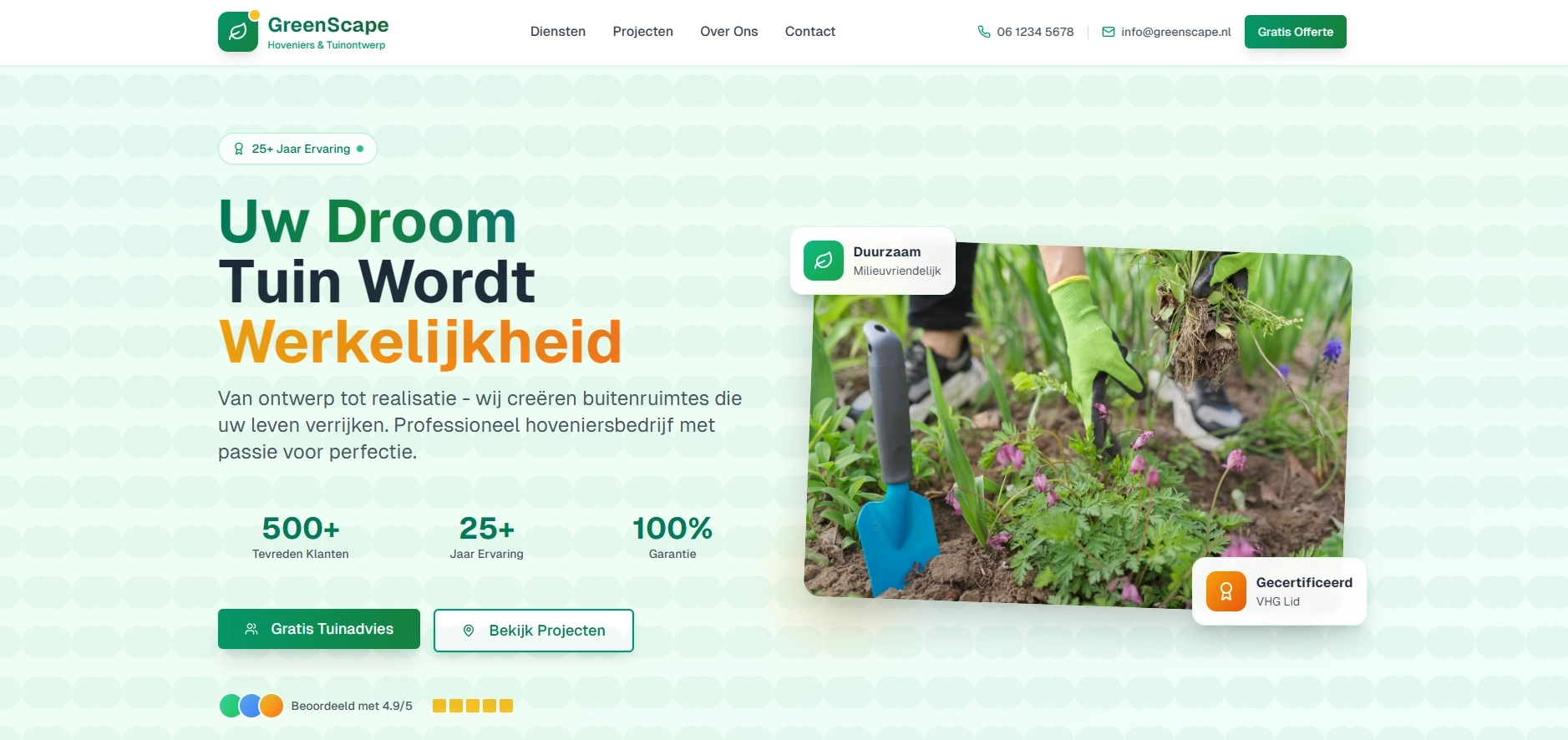 Hoveniersbedrijf Website